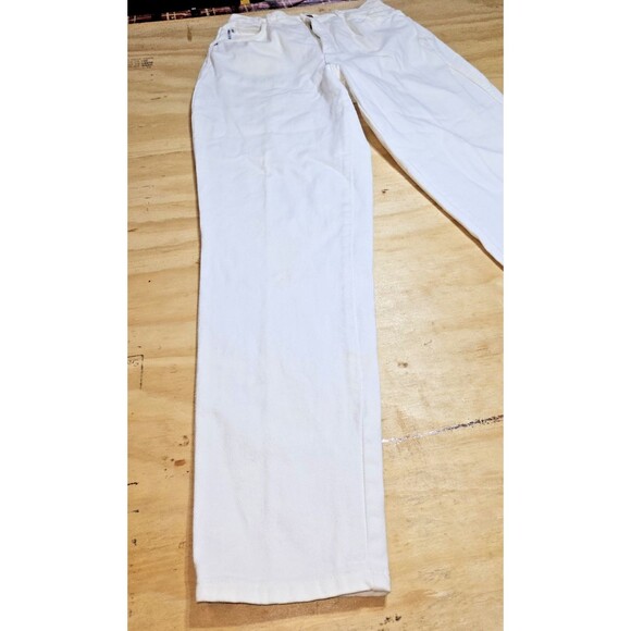Vintage Gitano White Denim Jeans 14 long Women high Rise tapered leg - Picture 4 of 14